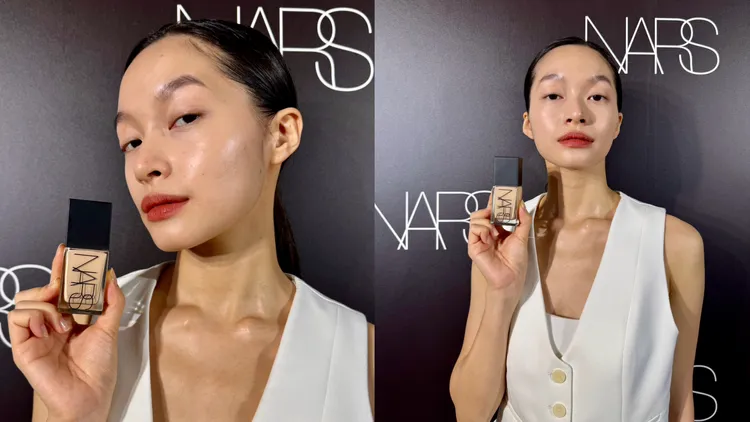 NARS裸肌萃粉底精華打造的潤光感。張家玲攝