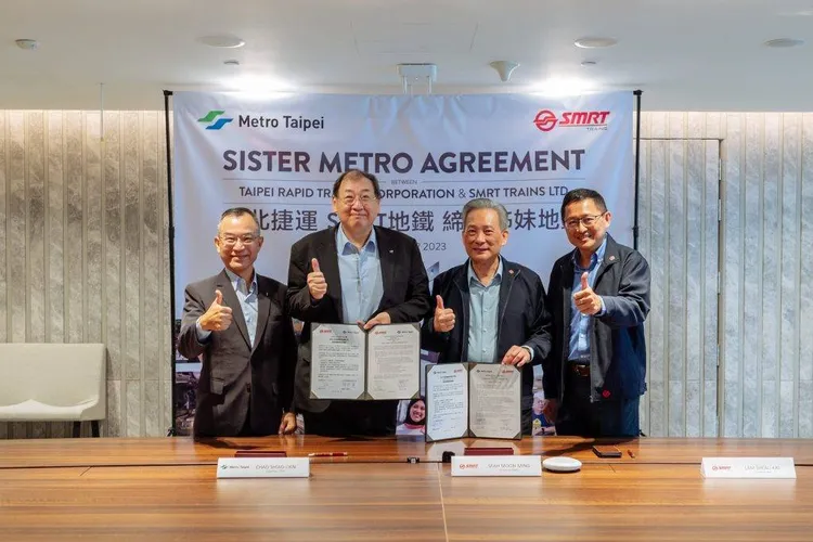 北捷與新加坡SMRT地鐵公司去年10月締結姊妹地鐵。北捷提供