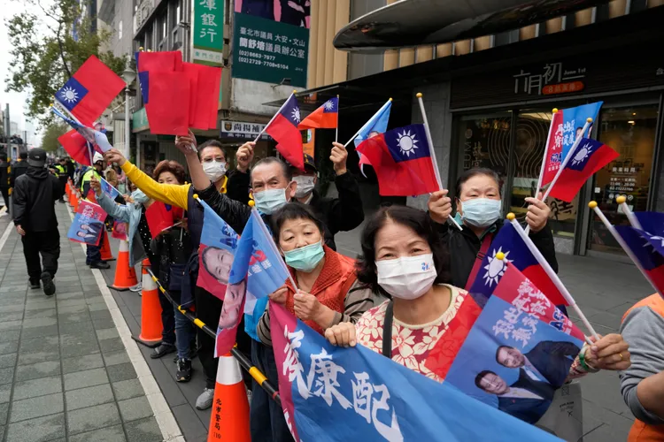 國民黨總統候選人侯友宜支持者。美聯社