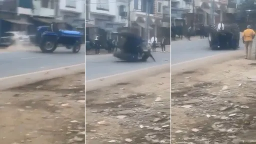 玩命片｜青年炫技「飆拖拉機甩尾」　當場把自己壓死了