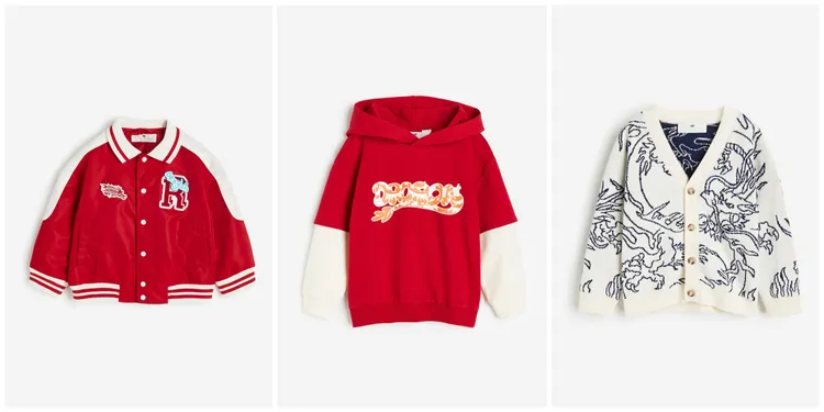 有領綢緞飛行外套（左）1499元、圖案連帽上衣（中）699元、緹花針織開襟衫（右）799元。品牌提供