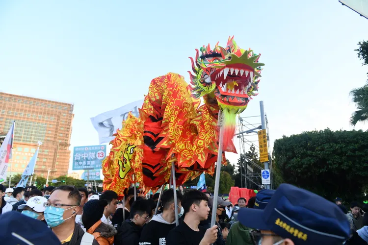 現場還有舞龍舞獅。攝影中心