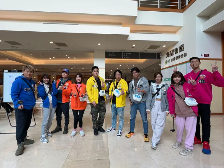 《飢餓遊戲》帶眾藝人們到桃園出外景。中視提供