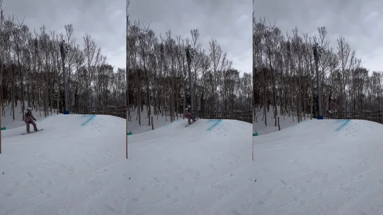 李晶晶做出頗具難度的跳躍動作。翻攝李晶晶IG