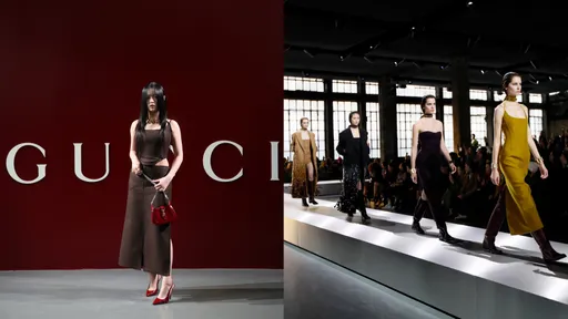 米蘭時裝周|Hanni看秀美臉全被遮住了 GUCCI在皺褶中構築美夢