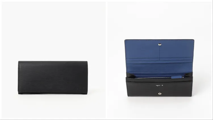 雙色皮革長夾，6980元。品牌提供