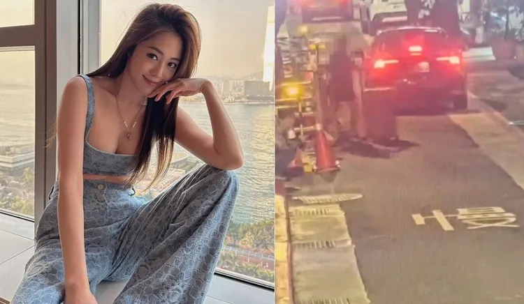 林千又男友賴男用行李箱搬運竊走的精品包。翻攝畫面