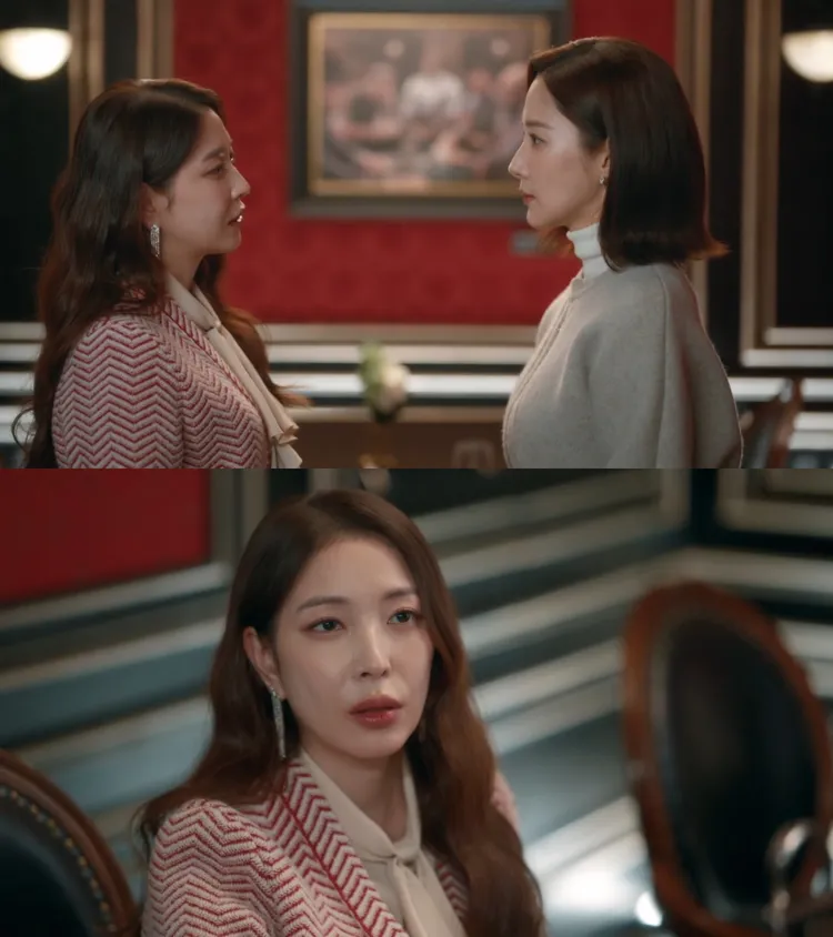 寶兒飾演被羅人友悔婚的未婚妻，當面酸朴敏英搶她男友，肖想麻雀變鳳凰。翻攝tvN