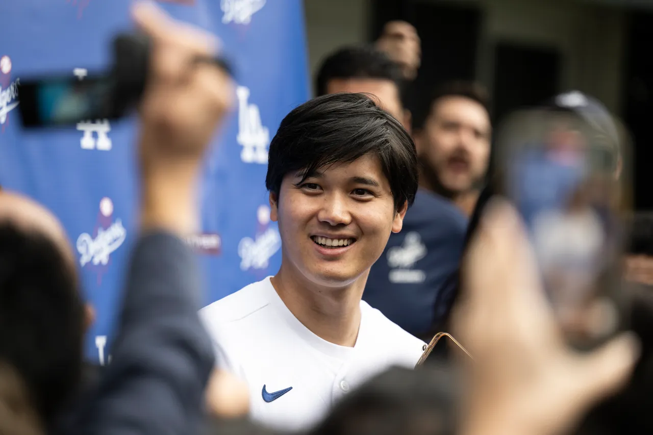 大谷翔平出席球迷會。 美聯社