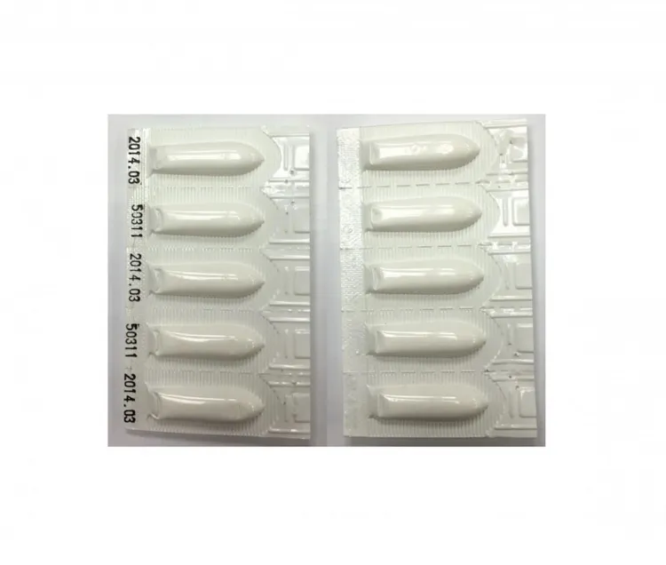 日方痔瘡栓劑（指示藥）外觀。食藥署提供