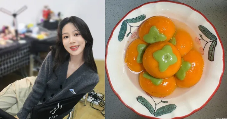 楊紫秀出杮子湯圓。翻攝楊紫微博