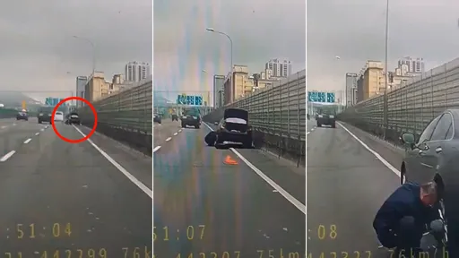 蹲台65線車道旁換胎被撞死　影片曝光！事故雙方都未察覺對方