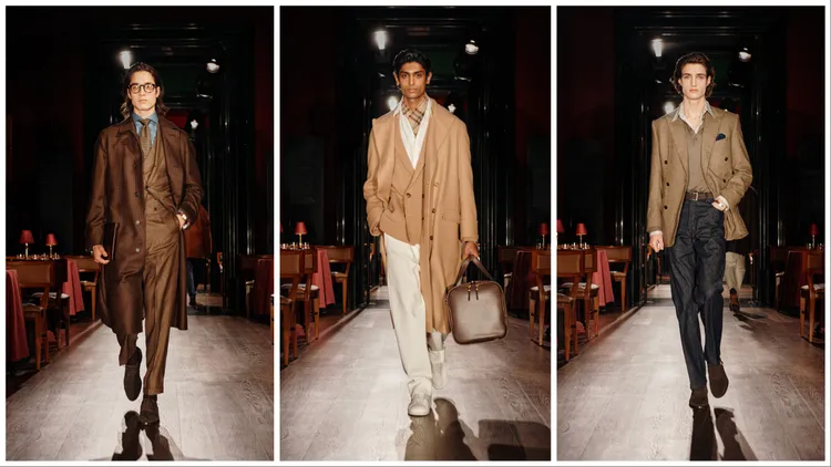 西裝外套可與各種風格的長褲進行搭配。品牌提供