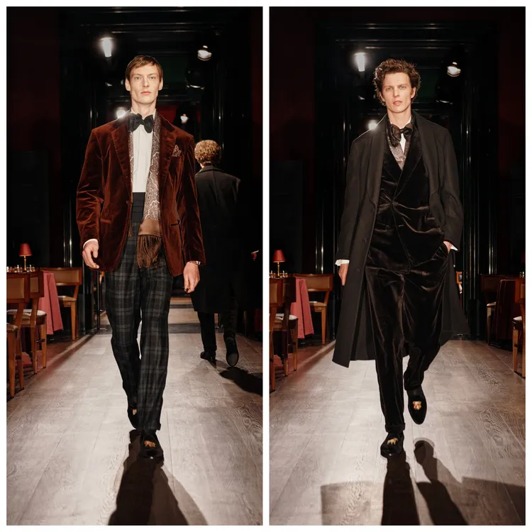 天鵝絨面料增添奢華感。品牌提供