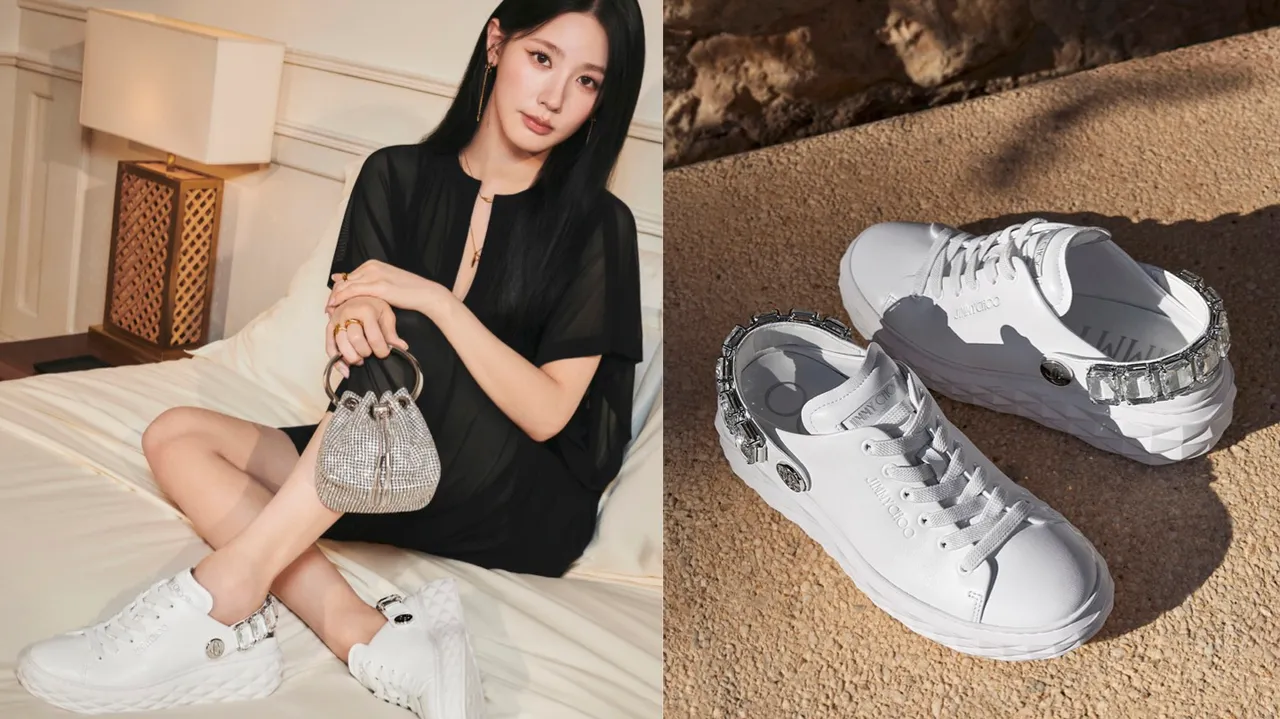 薇娟換上全新的Diamond系列露跟運動鞋。品牌提供