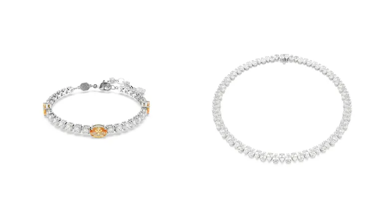 Matrix Tennis 手鍊（左）9500元、Matrix項鍊（右）1萬8000元。品牌提供