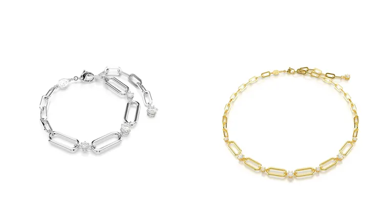 Constella 手鍊（左）5950元、Constella項鍊（右）6850元。品牌提供