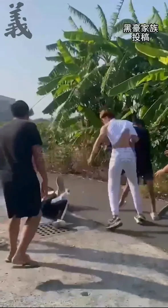 10名青少年圍毆少女。翻攝黑豪家族