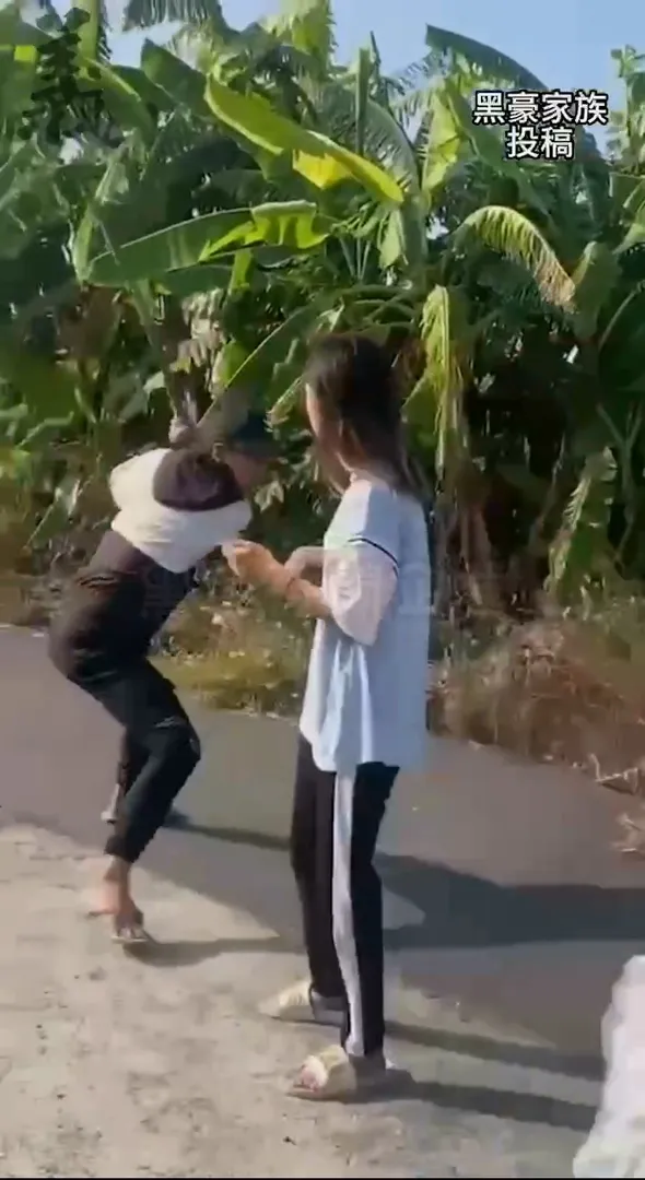 10名青少年圍毆少女。翻攝黑豪家族