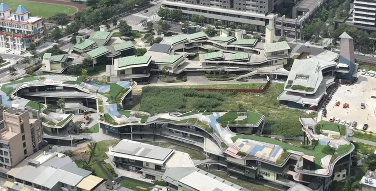 關埔國小空拍圖。新竹市府提供