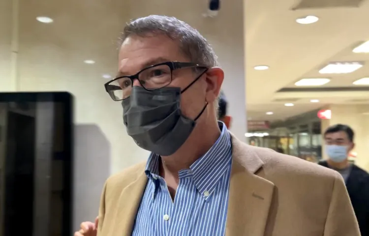 林女的丈夫夏本杰。陳彩玲攝