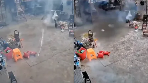 讓我來!老爸請纓除夕放炮竹 結果「放反了」朝屋激射炸廚房