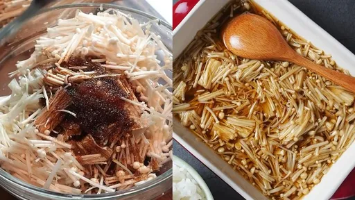 白飯只配金針菇的料理　很不想學卻學會了