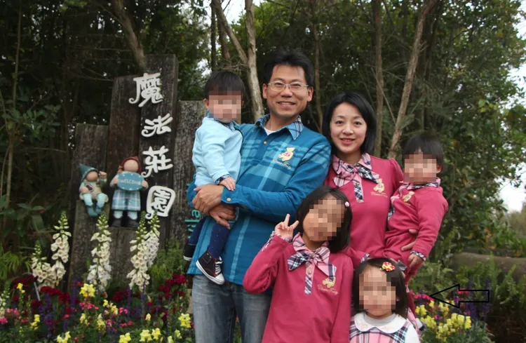 王婉諭和丈夫劉大經原本育有4個孩子，小燈泡(右下)卻不幸當街遭隨機砍殺。王婉諭提供