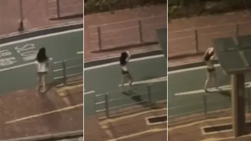 她被甩氣到「車道上脫衣露奶」　影片曝光！網喊：真的該放生