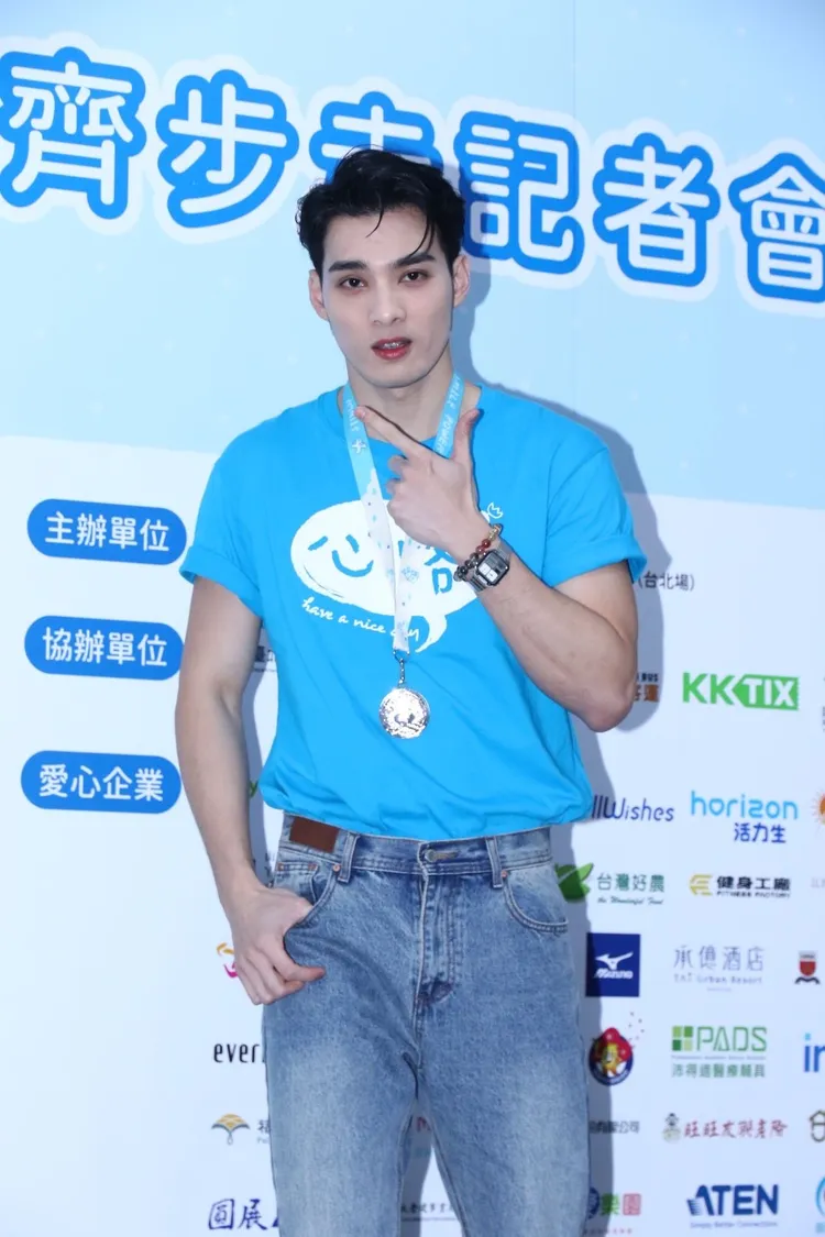 黃偉晉今天出席公益活動。攝影中心攝