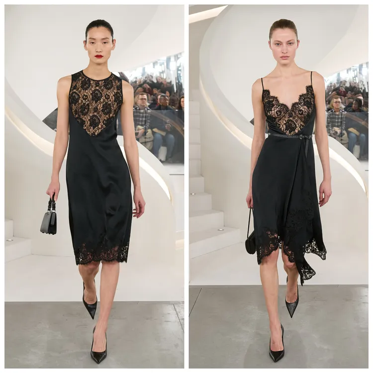 利用蕾絲拼接體現出「藏」與「露」的設計。品牌提供