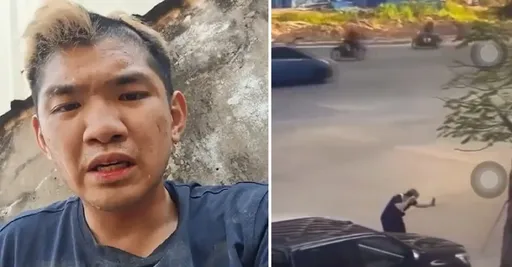 晚安小雞「假逃命」被監視器拍下!街頭邊走邊演 影片曝光