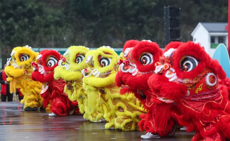 浙江建德「新春年俗文化節」今天開幕。新華社