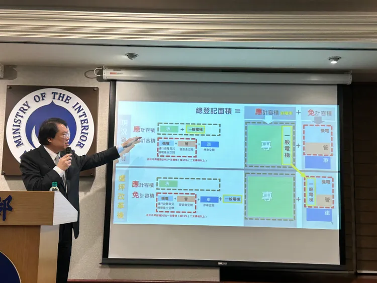 林右昌說明虛坪改革方案。潘袁詩羽攝