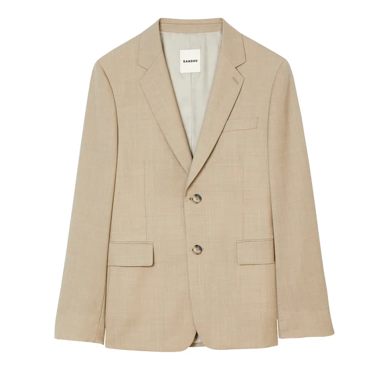 卡其混色西裝外套，2萬2390元。品牌提供