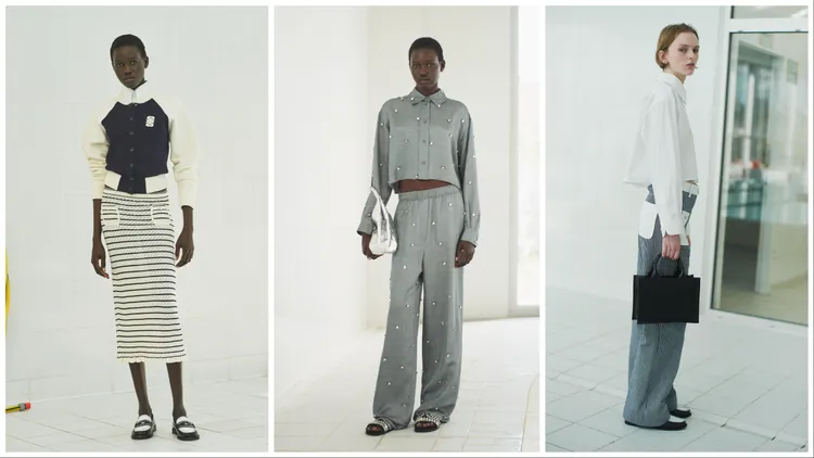 SANDRO運用寬窄對比或色調上的變化使服裝既活潑又率性。品牌提供