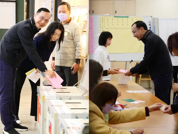 朱立倫曝當年是太太高婉倩同情他（才跟他在一起）。國民黨提供