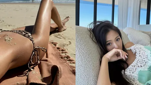 孫芸芸澳洲海邊晾辣肉！　懟臉拍也不怕照樣美當第一名媛