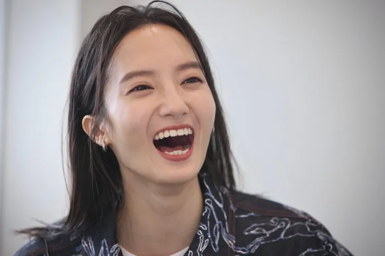 韓寧觀察戴資穎身體覺得很可愛。林林攝