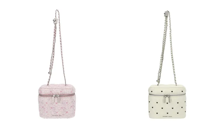 Nezu愛心拉鍊小方包，各2590元。品牌提供