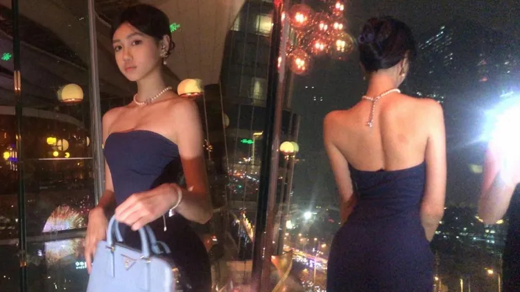 Cayla盛裝出席14歲生日宴。翻攝芒果撈小萌主微博