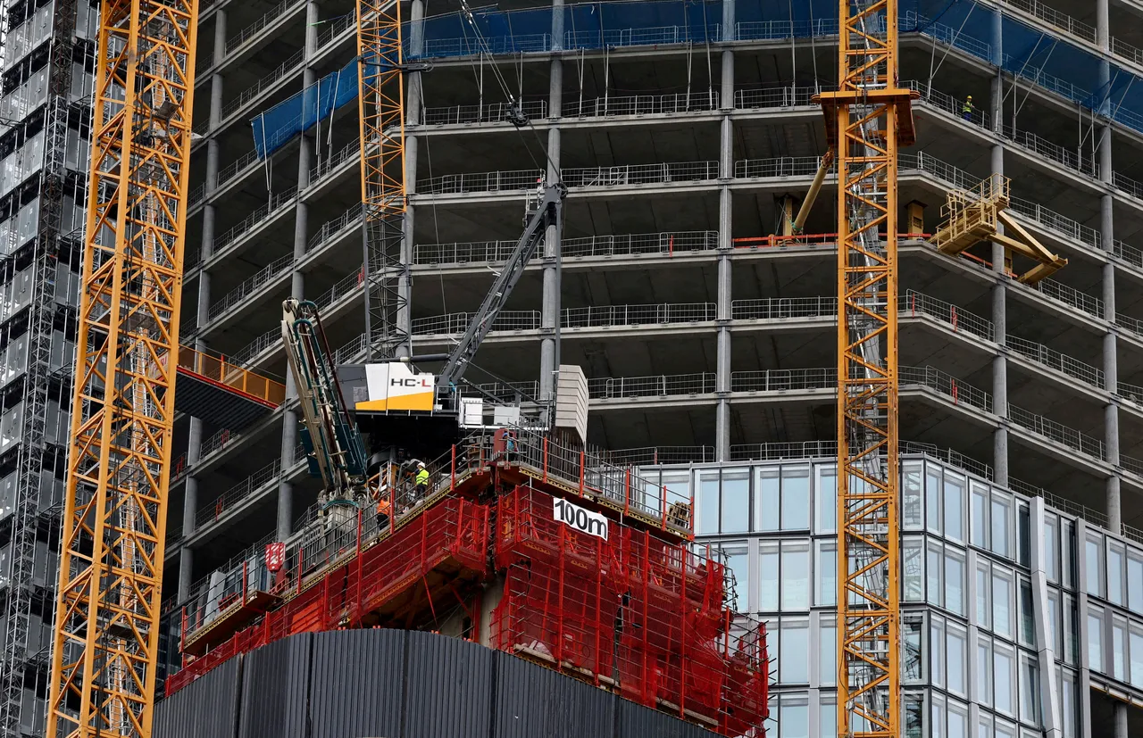 德國法蘭克福一處建築工地。路透社