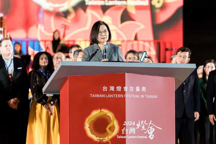 蔡英文表示，台灣燈會已成台灣觀光的一大招牌。南市府提供