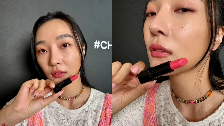 Model示範07:00清新粉嫩。張家玲攝