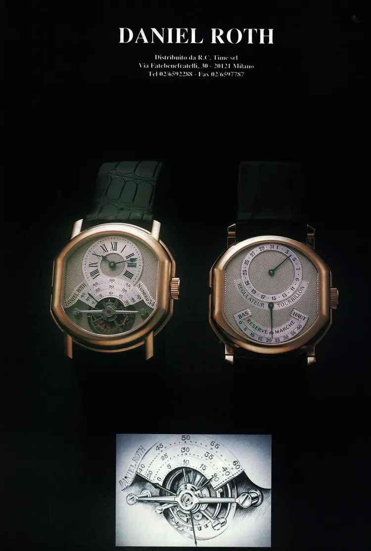 DANIEL ROTH首款陀飛輪腕錶就擁有品牌標誌的雙橢圓形錶殼。品牌提供