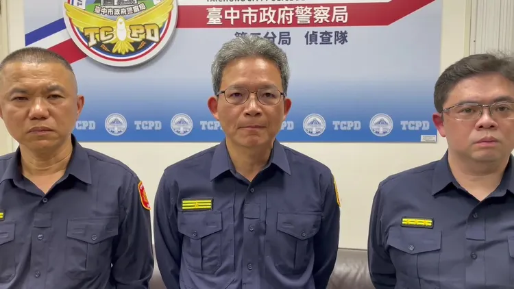 台中市警三分局長謝有筆說明案發過程。警方提供