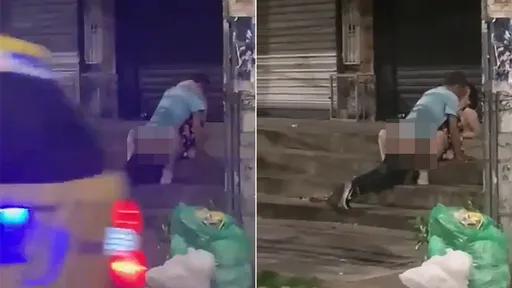 情侶「人行道活春宮」激戰 民眾痛斥:整個城市像一間摩鐵