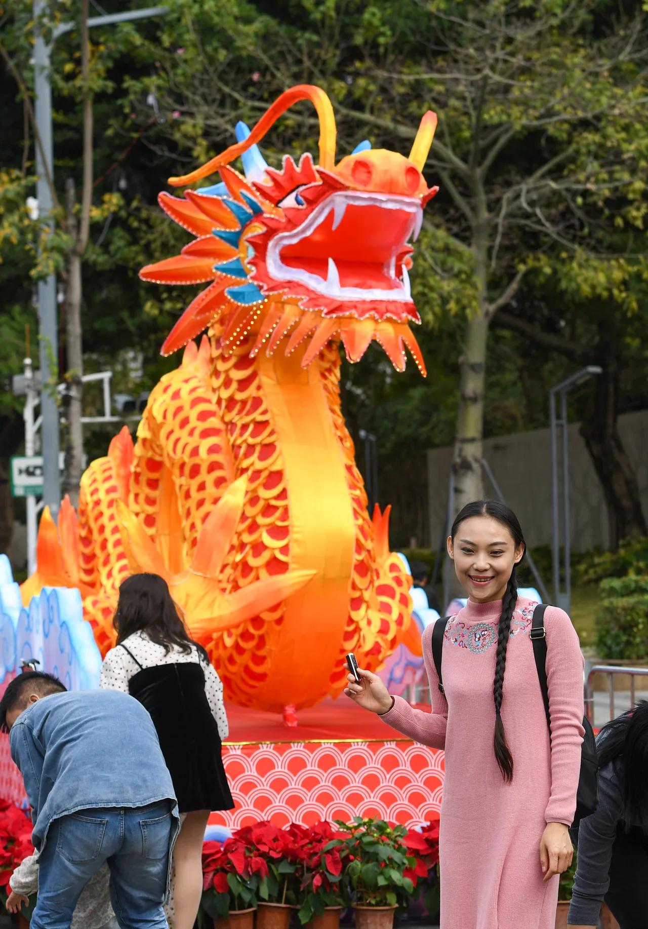 深圳月迎春花市。新華社