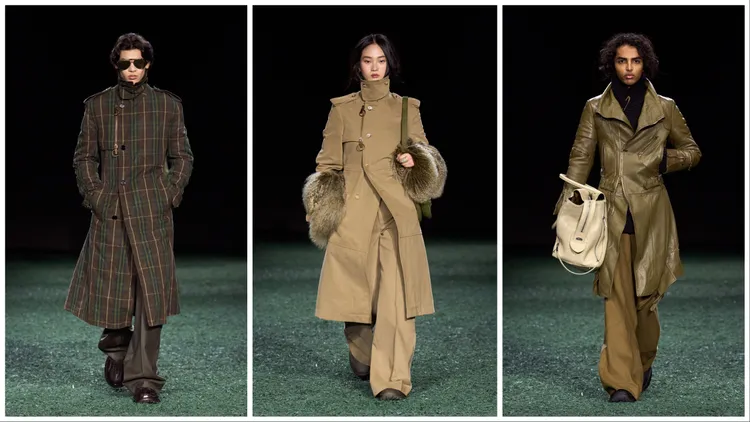 Burberry本季透過剪裁與面料變化推出各種外套。品牌提供