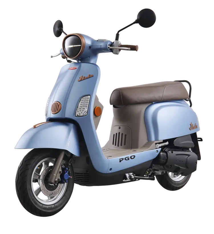 2024年PGO為J-bubu 115 CBS同步推出的文青新色，也包含圖中的蘇打泡泡冰(藍色)。原廠照片